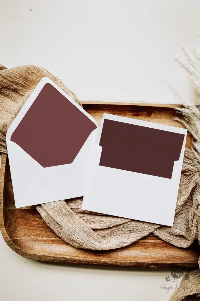 Wine Envelope Liner - Premium from Sugar and Spice Invitations - Just $1! Shop now at Sugar and Spice Paper