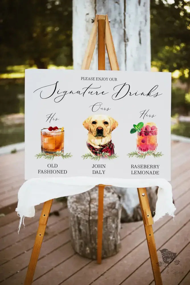 Signature Drink Sign