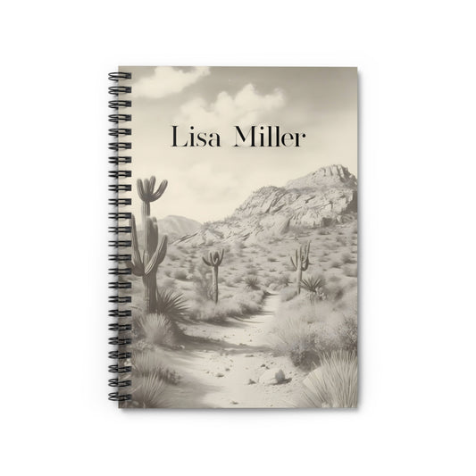 Personalized Desert Landscape Spiral Notebook